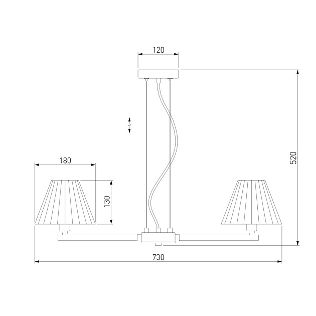Подвесная люстра Eurosvet Peony 60136/6 хром/графит Фото № 2