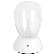 Настольная лампа диммируемая 10W 3000K прозрачный/белый Uovo III Lightstar 807906