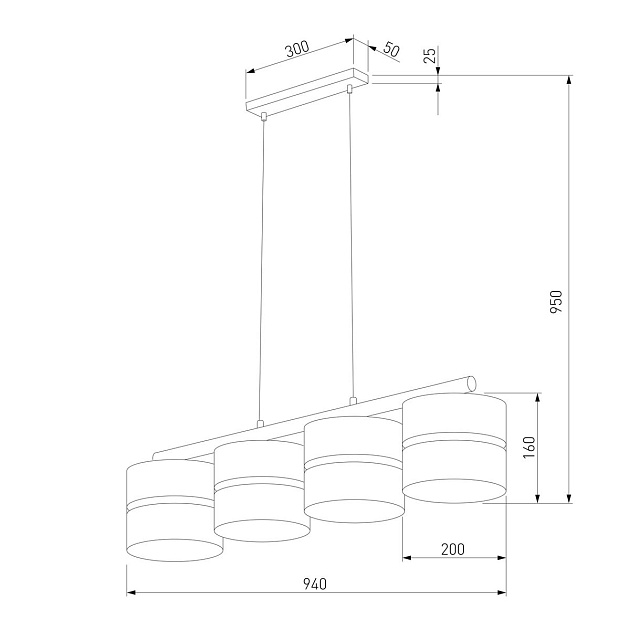 Подвесная люстра TK Lighting 6576 Linobianco Фото № 2