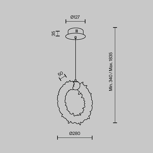 Подвесной светодиодный светильник Modelux Modestyle MS.1141.250 BS Фото № 4