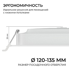 Встраиваемая светодиодная панель Apeyron 06-167 2