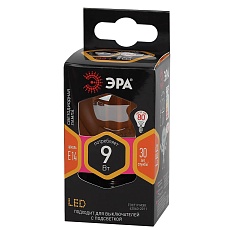 Лампа светодиодная филаментная ЭРА E14 9W 2700K золотая F-LED P45-9w-827-E14 gold Б0047022 2