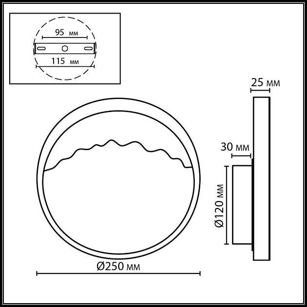 Настенный светильник ODEON LIGHT ECODESIGN VALLEY 6625/9WL Фото № 4