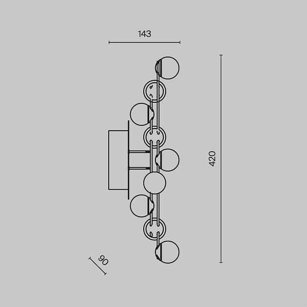 Настенный светильник Maytoni Tessara MOD081WL-L13G3K Фото № 2