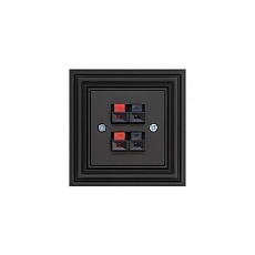 Аудиорозетка двойная Liregus Retro черный матовый 29-241