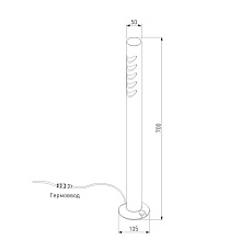 Ландшафтный светодиодный светильник Elektrostandard Smile 35188/F черный a070023 1