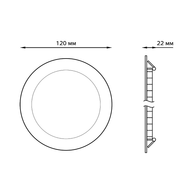 Встраиваемый светодиодный светильник Gauss 939111106 Фото № 2