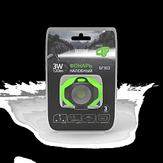 Налобный светодиодный фонарь Gauss от батареек 66х54 120 лм GF302 5