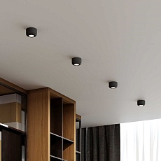 Встраиваемый светодиодный светильник Elektrostandard Onde 25088/LED 7W 4000K черный a064200 1