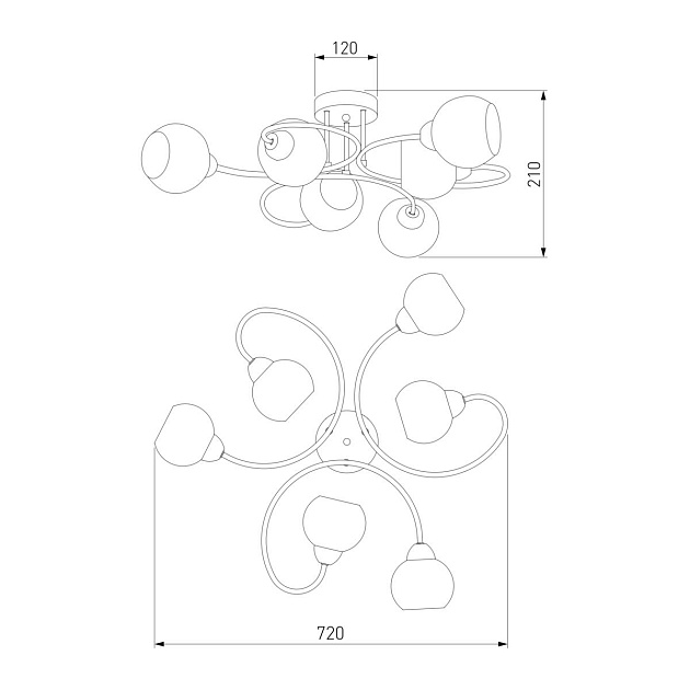 Потолочная люстра Eurosvet Tulia 30136/6 белый Фото № 2