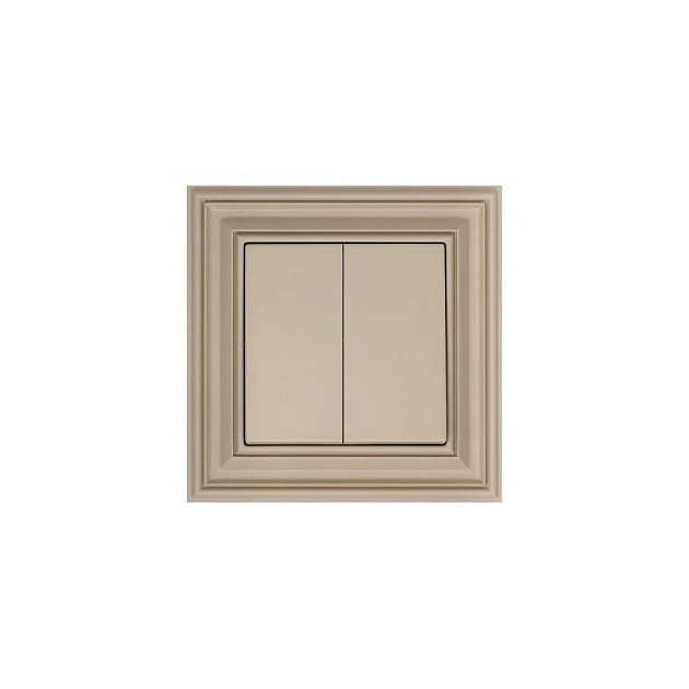 Выключатель двухклавишный Liregus Retro кремовый омбре 29-107 изображение 1 Выключатель двухклавишный Liregus Retro кремовый омбре 29-107 Фото № 1