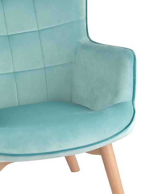 Кресло Stool Group Манго вельвет мятный MANCO HLR-59 Фото № 7