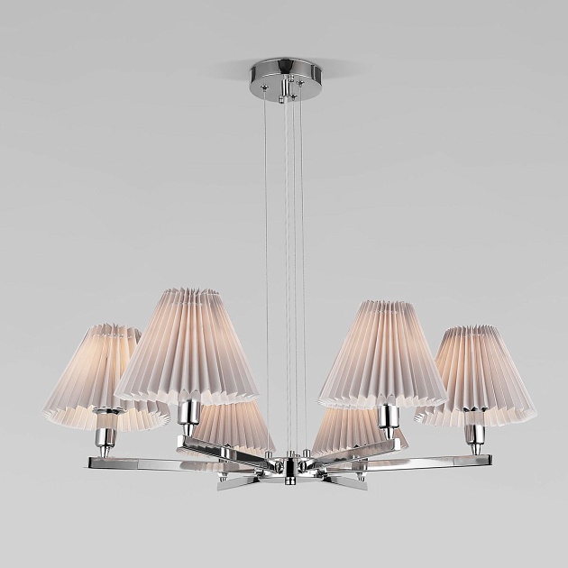 Подвесная люстра Eurosvet Peony 60136/6 хром/серый Фото № 5