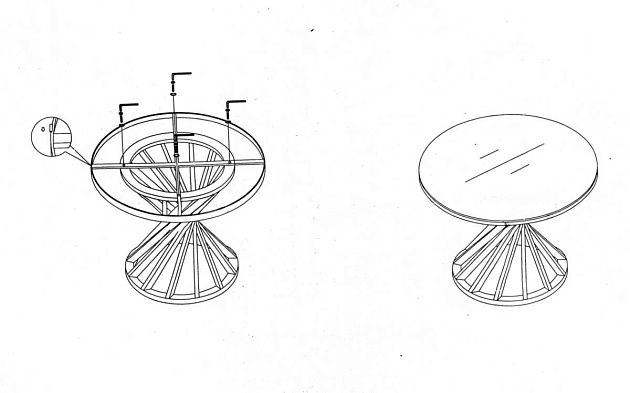 Кухонный стол Woodville Twist 11642 изображение 2 Кухонный стол Woodville Twist 11642 Фото № 2