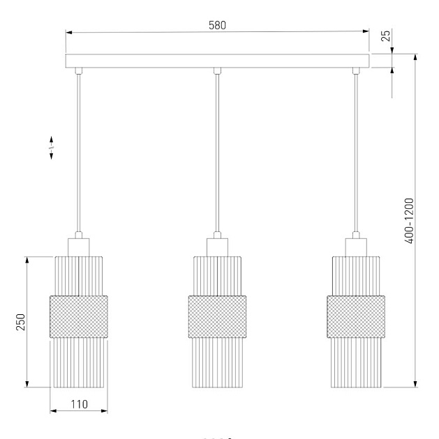 Подвесной светильник Eurosvet Soho 50209/3 бронза изображение 3 Подвесной светильник Eurosvet Soho 50209/3 бронза Фото № 3