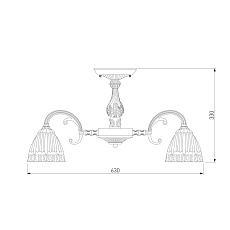 Потолочная люстра Eurosvet Campina 60107/8 античная бронза 1