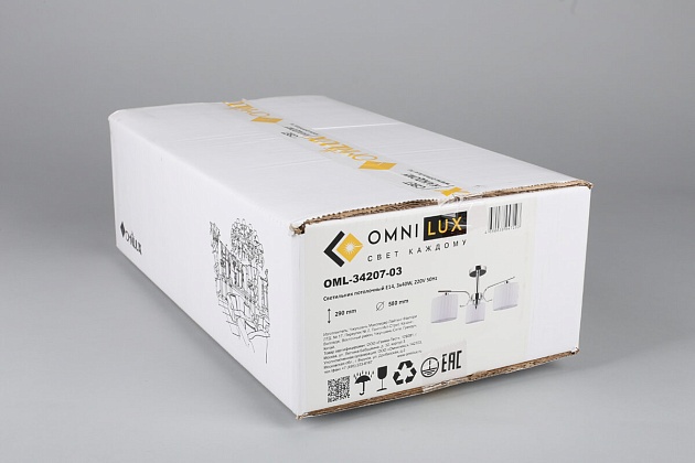 Потолочная люстра Omnilux Neviano OML-34207-03 изображение 2 Потолочная люстра Omnilux Neviano OML-34207-03 Фото № 2