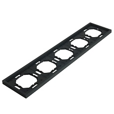 Рамка STEKKER, PFR00-5005-05 5-местная, серия Эмили, черный уголь, soft touch 49862 5