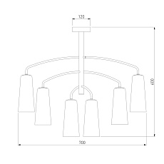 Подвесная люстра Eurosvet Omber 70137/6 латунь 1
