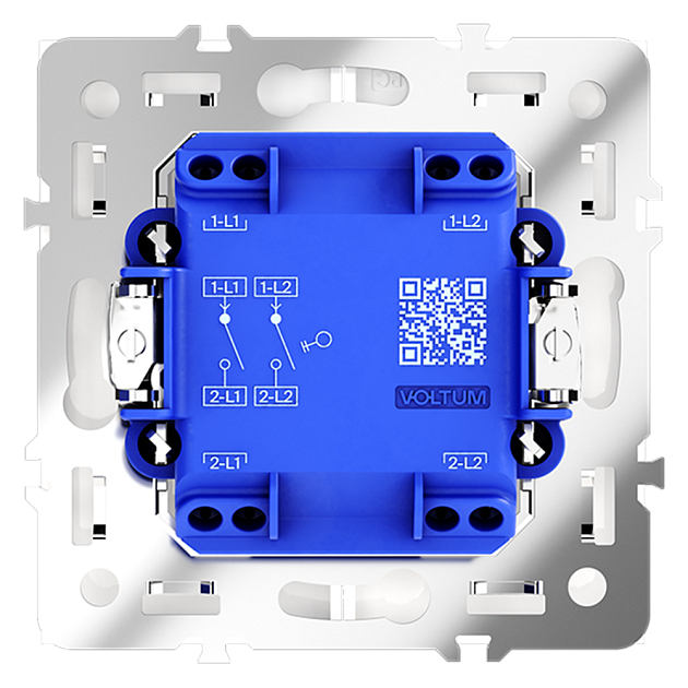 Выключатель встраиваемый Voltum S70 двухклавишный 10А, (кашемир) VLS020103 Фото № 2