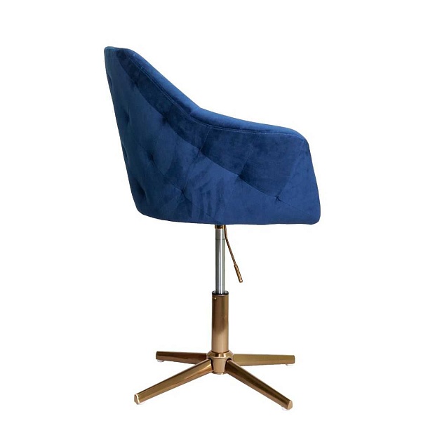 Поворотное кресло AksHome Dubai синий, велюр 62676 Фото № 4