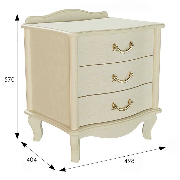 Тумбочка Мебелик Джульетта 008538 Фото № 3