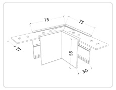 Коннектор L-образный Ambrella Light Track System Magnetic 220V GL1031 1