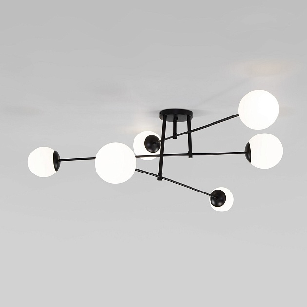 Потолочная люстра Eurosvet Netz 30181/6 черный изображение 3 Потолочная люстра Eurosvet Netz 30181/6 черный Фото № 3