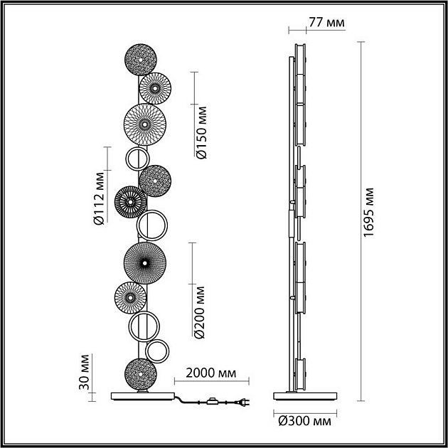 Торшер Odeon Light Exclusive Caramella 5412/68FL Фото № 5