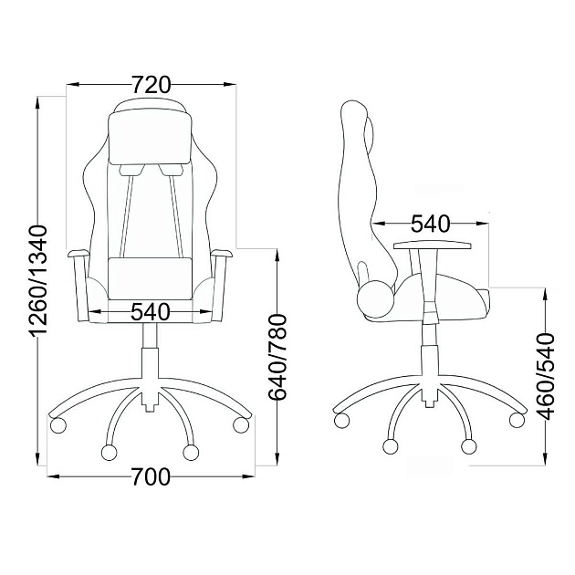 Игровое кресло AksHome Raptor красный + черный, экокожа 45721 Фото № 2