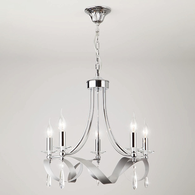 Подвесная люстра Eurosvet 60064/5 хром изображение 1 Подвесная люстра Eurosvet 60064/5 хром Фото № 1