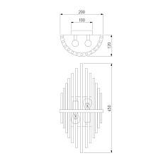 Настенный светильник Bogates Eclipse Allure 356/2 латунь 1