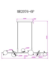 Подвесная люстра MyFar Francis MR2076-6P 1