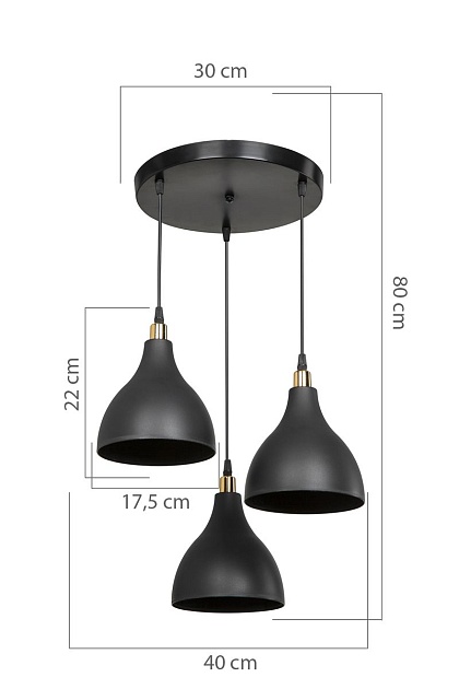 Подвесная люстра Toplight Marjory TL1615H-03BK Фото № 4