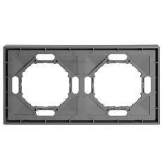 Рамка STEKKER, PFR00-5002-10 2-местная, серия Эмили, платиново-серый, soft touch 49963 4