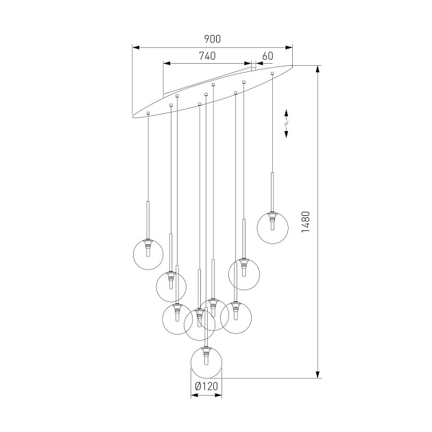 Подвесная люстра TK Lighting 6148 Estera изображение 2 Подвесная люстра TK Lighting 6148 Estera Фото № 2