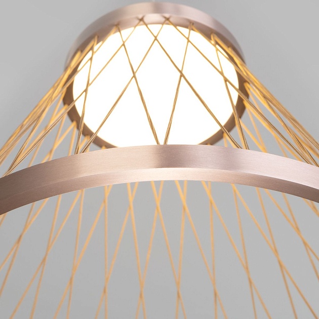 Подвесной светодиодный светильник Eurosvet Cesta 40016/1 LED коричневый изображение 3 Подвесной светодиодный светильник Eurosvet Cesta 40016/1 LED коричневый Фото № 3