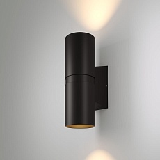 Уличный настенный светодиодный светильник Elektrostandard Liberty 35124/U черный a060094 1