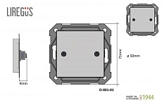 Заглушка Liregus Retro черный матовый 29-242 1