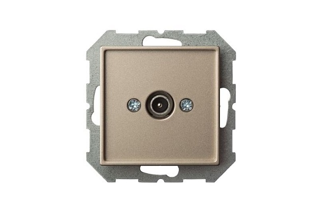 ТВ-розетка проходная Liregus Epsilon шампань 28-3142 Фото № 2