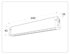 Трековый светодиодный светильник Ambrella Light Track System Magnetic 220V GL1302 2