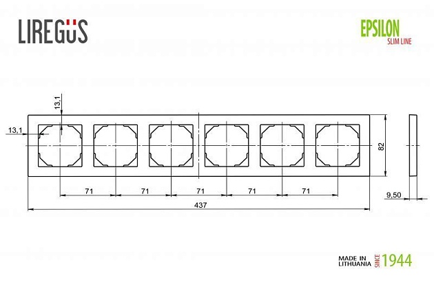 Рамка 6-постовая Liregus Epsilon бежевый 28-0886 изображение 2 Рамка 6-постовая Liregus Epsilon бежевый 28-0886 Фото № 2