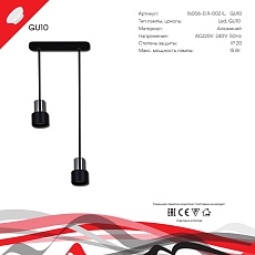 Подвесной светильник Reluce Technical 16006-0.9-002IL GU10 BK 1