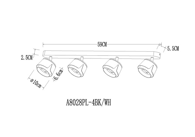 Спот Arte Lamp Amaks A8028PL-4WH Фото № 2