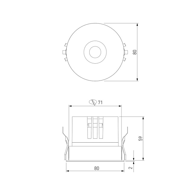 Встраиваемый светодиодный светильник Elektrostandard Bliss 25070/LED a069405 изображение 2 Встраиваемый светодиодный светильник Elektrostandard Bliss 25070/LED a069405 Фото № 2
