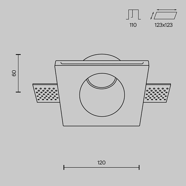 Встраиваемый светильник Maytoni Technical Gyps Modern DL001-1-01-W изображение 2 Встраиваемый светильник Maytoni Technical Gyps Modern DL001-1-01-W Фото № 2