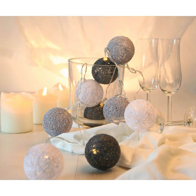 Светодиодная гирлянда Globo белая 230V 29958-10 изображение 1 Светодиодная гирлянда Globo белая 230V 29958-10 Фото № 1