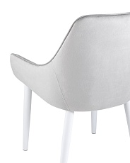 Кухонный стул Stool Group Диана велюр серебристый (ножки белые) MC101-2 KD HLR-14 5