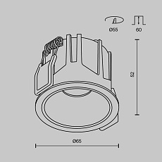 Встраиваемый светильник Maytoni Technical Downlight Alfa LED DL043-01-10W3K-RD-W-1 5