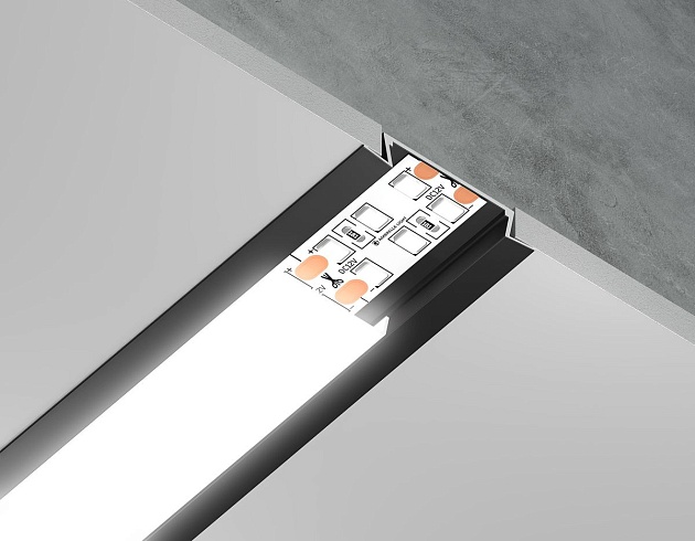 Встраиваемый профиль с рассеивателем Ambrella Illumination GP1100BK изображение 6 Встраиваемый профиль с рассеивателем Ambrella Illumination GP1100BK Фото № 6